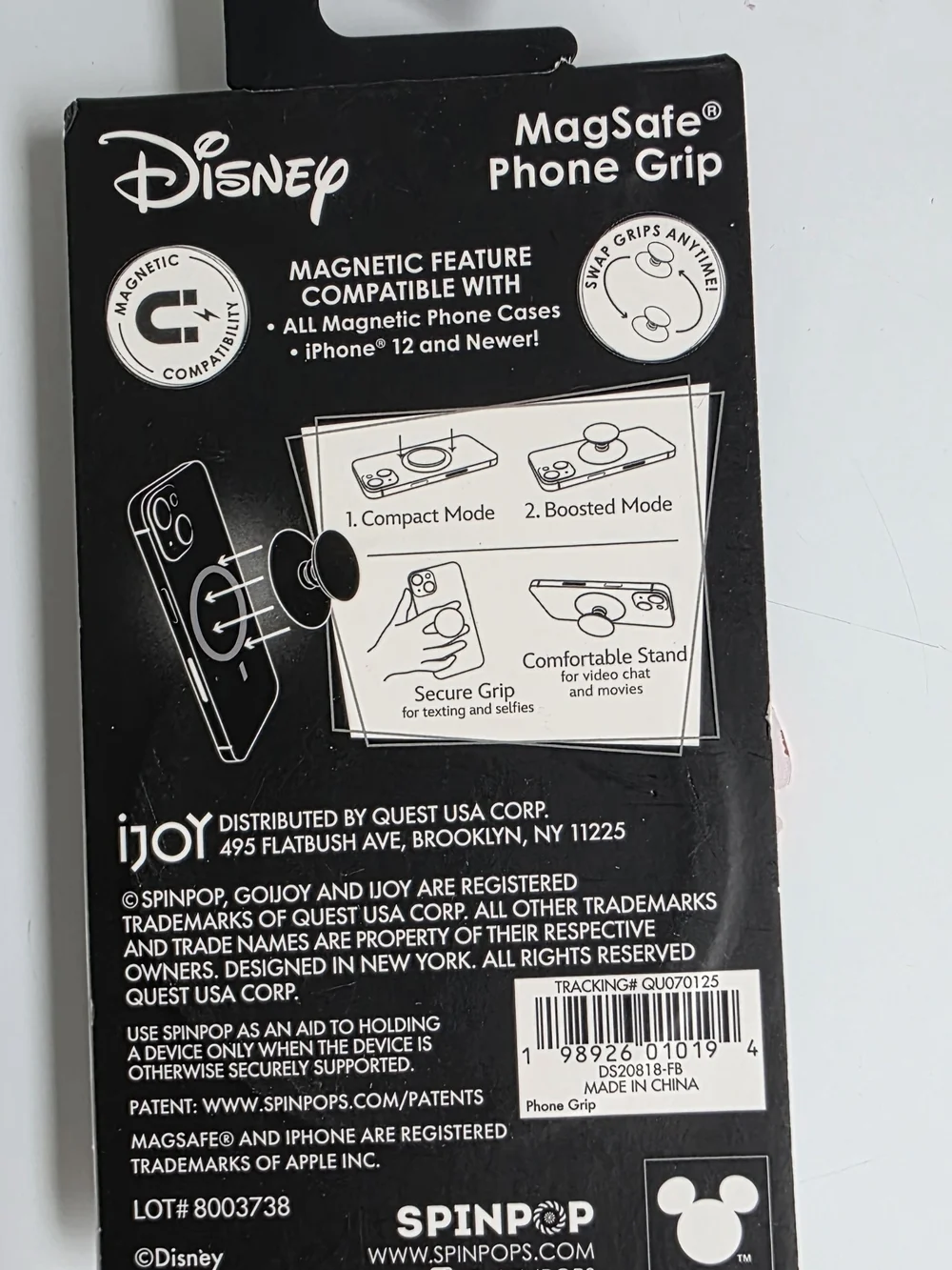 Disney Pumpkin Stitch MagSafe Phone Grip - Orange & Purple